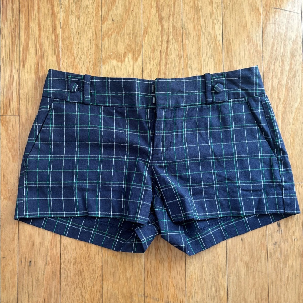 Banana Republic Plaid Shorts - Navy and Green